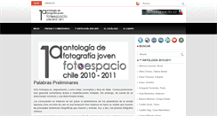Desktop Screenshot of antologiajoven-2010-2011.fotoespacio.cl